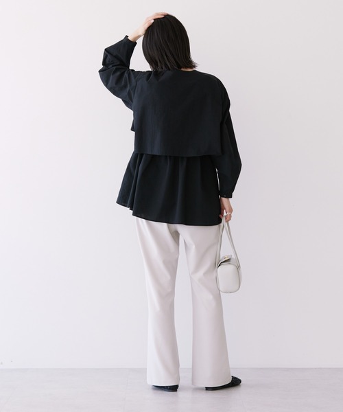 AMERICAN HOLIC（アメリカンホリック）の「サッカーティアードロングブラウス（シャツ/ブラウス・レディース・ピンク/ストライプ/その他5/ブラック/ブルー/オフホワイト/ライトグリーン・L/M）」の18枚目の写真