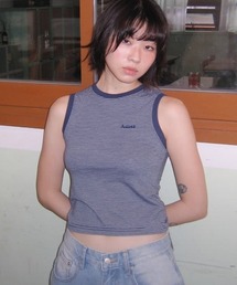 AMESWORLDWIDE | A'GEM/9 × .kom 『AMESWORLDWIDE/アメスワールドワイド』BASIC LOGO SLEEVELESS TEE /ベーシックロゴスリーブレスTEE(タンクトップ)