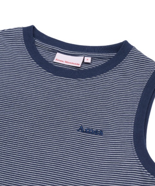 AMESWORLDWIDE（アメスワールドワイド）の「A'GEM/9 × .kom 『AMESWORLDWIDE/アメスワールドワイド』BASIC LOGO SLEEVELESS TEE /ベーシックロゴスリーブレスTEE（タンクトップ・レディース・ブルー/ブラック/ホワイト/ピンク・FREE）」の19枚目の写真