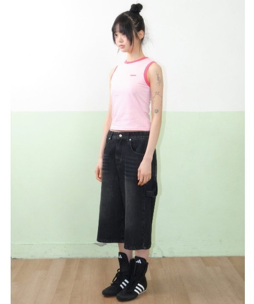 AMESWORLDWIDE（アメスワールドワイド）の「A'GEM/9 × .kom 『AMESWORLDWIDE/アメスワールドワイド』BASIC LOGO SLEEVELESS TEE /ベーシックロゴスリーブレスTEE（タンクトップ・レディース・ブルー/ブラック/ホワイト/ピンク・FREE）」の16枚目の写真