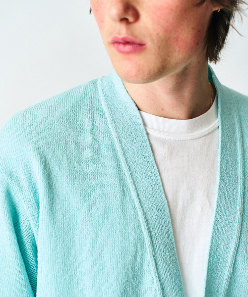 417 EDIFICE（フォーワンセブンエディフィス）の「LE JAPON NIIGATA 和紙ブレンドカーディガン（カーディガン/ボレロ・メンズ・ブルー系その他/ブラウン/サックスブルー/チャコールグレー/ベージュ・LARGE/MEDIUM/SMALL）」の6枚目の写真