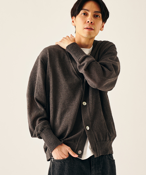 417 EDIFICE（フォーワンセブンエディフィス）の「LE JAPON NIIGATA 和紙ブレンドカーディガン（カーディガン/ボレロ・メンズ・ブルー系その他/ブラウン/サックスブルー/チャコールグレー/ベージュ・LARGE/MEDIUM/SMALL）」の12枚目の写真