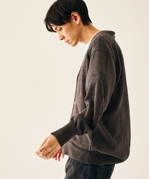 417 EDIFICE（フォーワンセブンエディフィス）の「LE JAPON NIIGATA 和紙ブレンドカーディガン（カーディガン/ボレロ・メンズ・ブルー系その他/ブラウン/サックスブルー/チャコールグレー/ベージュ・LARGE/MEDIUM/SMALL）」の14枚目の写真