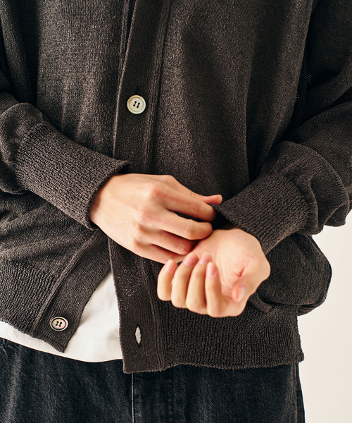 417 EDIFICE（フォーワンセブンエディフィス）の「LE JAPON NIIGATA 和紙ブレンドカーディガン（カーディガン/ボレロ・メンズ・ブルー系その他/ブラウン/サックスブルー/チャコールグレー/ベージュ・LARGE/MEDIUM/SMALL）」の17枚目の写真