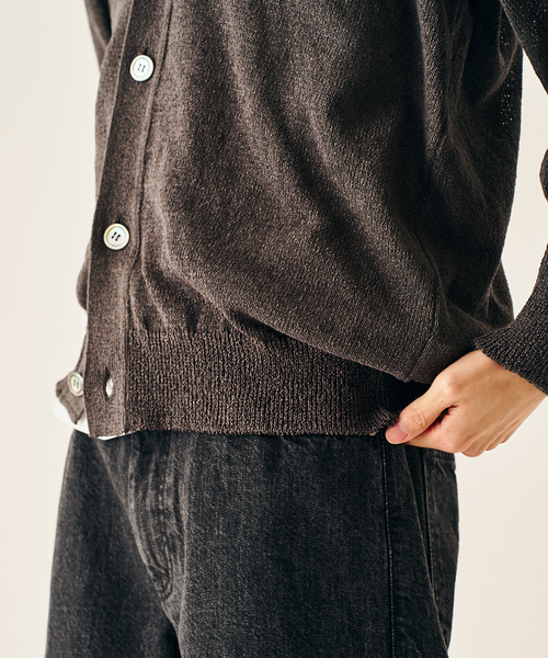 417 EDIFICE（フォーワンセブンエディフィス）の「LE JAPON NIIGATA 和紙ブレンドカーディガン（カーディガン/ボレロ・メンズ・ブルー系その他/ブラウン/サックスブルー/チャコールグレー/ベージュ・LARGE/MEDIUM/SMALL）」の18枚目の写真