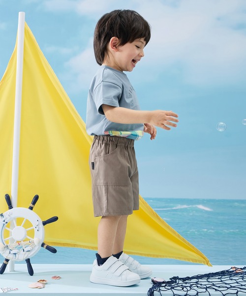 combimini(コンビミニ)の「半袖レイヤード風Tシャツ(チェック)(Tシャツ/カットソー・キッズ・サックスブルー/キナリ・80/90/100/110/120)」の13枚目の写真