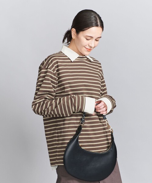 BEAUTY&YOUTH UNITED ARROWS(ビューティーアンドユースユナイテッドアローズ)の「コットンボーダー ロングスリーブ Tシャツ(Tシャツ/カットソー・レディース・オフホワイト/ロイヤルブルー/ダークブラウン・FREE)」の7枚目の写真