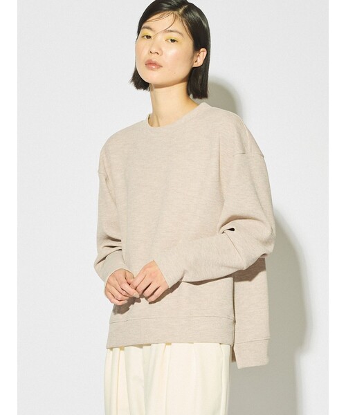 MIDIUMISOLID(ミディウミソリッド)の「MIDIUMISOLID for Ladies タックスリーブワイドプルオーバー(Tシャツ/カットソー・レディース・チャコールグレー/ベージュ/イエロー・FREE)」の8枚目の写真