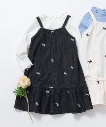 apres les cours | 【ジュニア対応】リボン刺繍キャミワンピース&インナーセット(ワンピース)