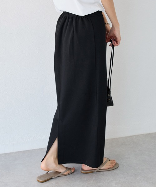 LAVEANGE（ラビアンジェ）の「ポンチナロースカート（スカート・レディース・ライトベージュ/ブラック・LL/M/4L/3L）」の4枚目の写真