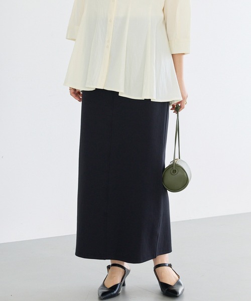 LAVEANGE（ラビアンジェ）の「ポンチナロースカート（スカート・レディース・ライトベージュ/ブラック・LL/M/4L/3L）」の16枚目の写真
