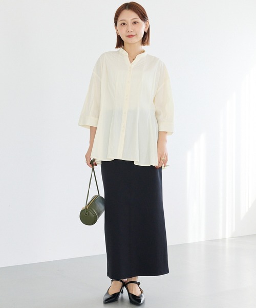 LAVEANGE（ラビアンジェ）の「ポンチナロースカート（スカート・レディース・ライトベージュ/ブラック・LL/M/4L/3L）」の21枚目の写真