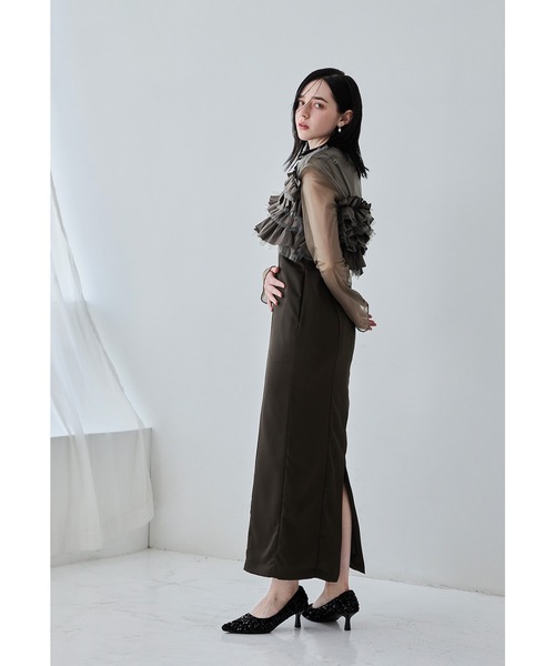 セール】タフタチュールベストセットドレス 3点セット ボレロ ブラウス