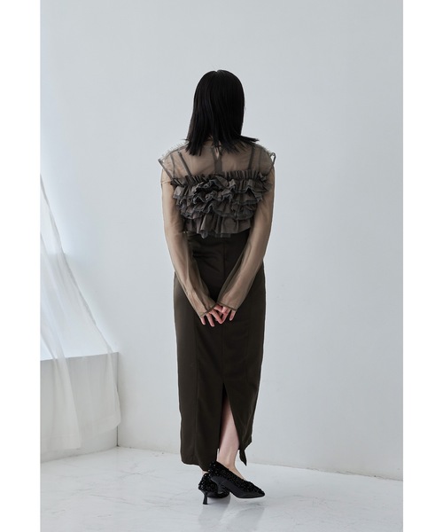 タフタチュールベストセットドレス 3点セット ボレロ ブラウス