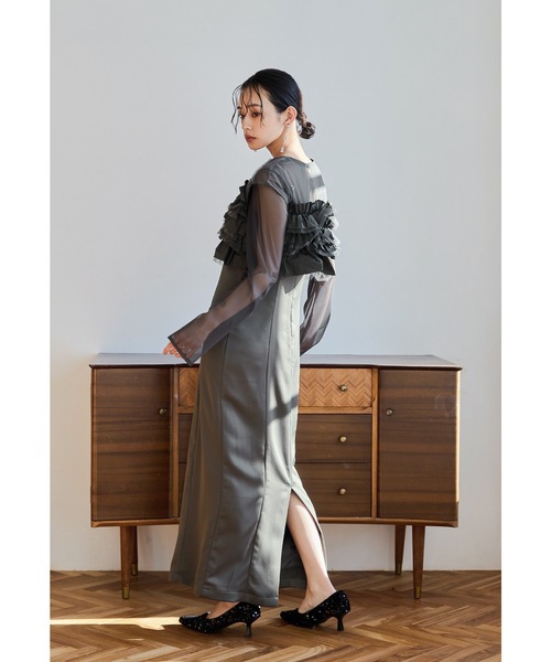 セール】タフタチュールベストセットドレス 3点セット ボレロ ブラウス