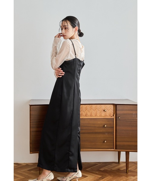 セール】タフタチュールベストセットドレス 3点セット ボレロ ブラウス