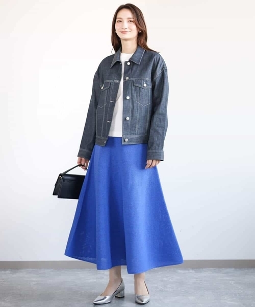 MK MICHEL KLEIN（エムケーミッシェルクラン）の「デニムライクジャケット（デニムジャケット・レディース・ネイビー・38）」の8枚目の写真