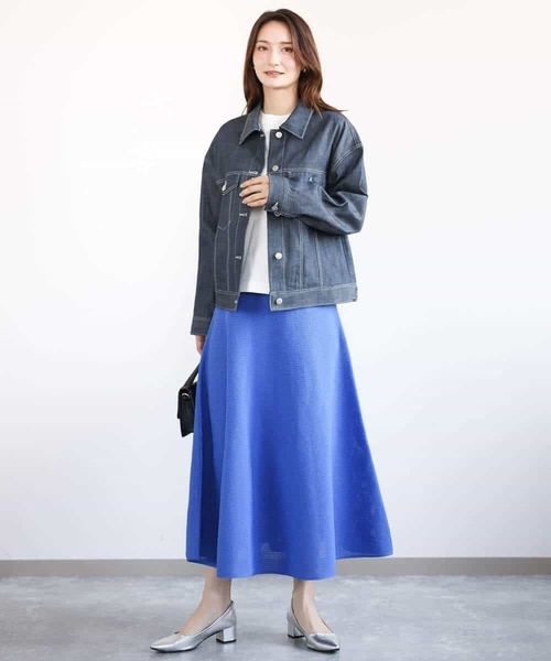 MK MICHEL KLEIN（エムケーミッシェルクラン）の「デニムライクジャケット（デニムジャケット・レディース・ネイビー・38）」の9枚目の写真