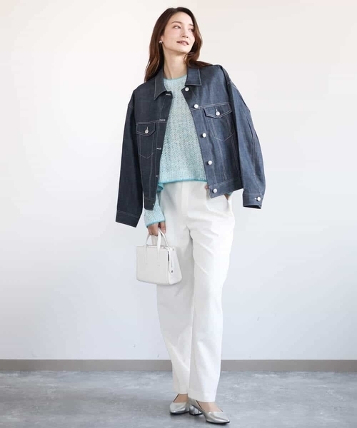 MK MICHEL KLEIN（エムケーミッシェルクラン）の「デニムライクジャケット（デニムジャケット・レディース・ネイビー・38）」の22枚目の写真