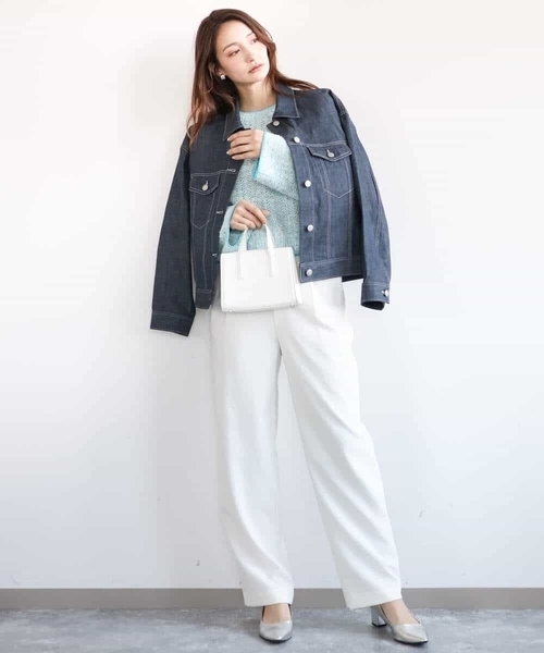 MK MICHEL KLEIN（エムケーミッシェルクラン）の「デニムライクジャケット（デニムジャケット・レディース・ネイビー・38）」の11枚目の写真