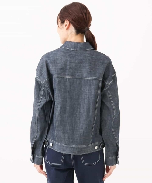 MK MICHEL KLEIN（エムケーミッシェルクラン）の「デニムライクジャケット（デニムジャケット・レディース・ネイビー・38）」の14枚目の写真