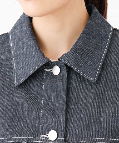 MK MICHEL KLEIN（エムケーミッシェルクラン）の「デニムライクジャケット（デニムジャケット・レディース・ネイビー・38）」の15枚目の写真
