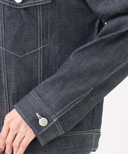 MK MICHEL KLEIN（エムケーミッシェルクラン）の「デニムライクジャケット（デニムジャケット・レディース・ネイビー・38）」の16枚目の写真
