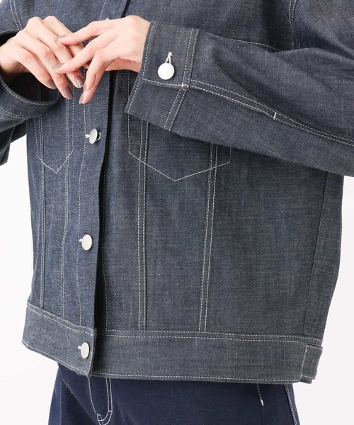 MK MICHEL KLEIN（エムケーミッシェルクラン）の「デニムライクジャケット（デニムジャケット・レディース・ネイビー・38）」の17枚目の写真