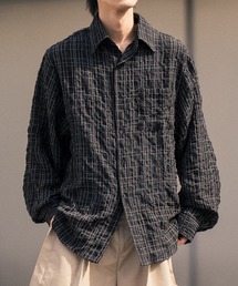 Nanmo.（ナンモ）の「SEERSUCKER LONG SHIRT / シアサッカーロングシャツ（シャツ/ブラウス）」