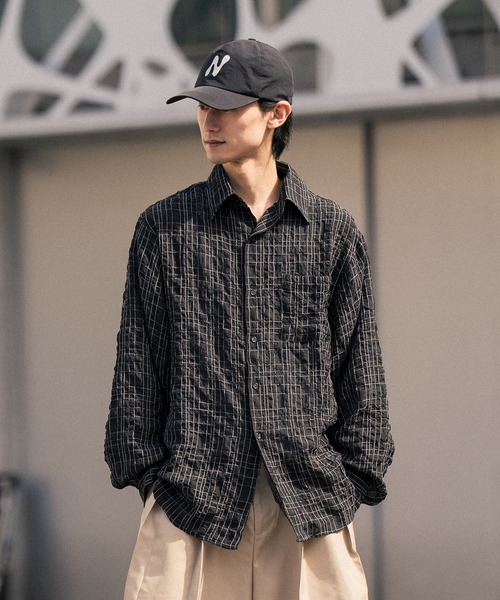 Nanmo.（ナンモ）の「SEERSUCKER LONG SHIRT / シアサッカーロング