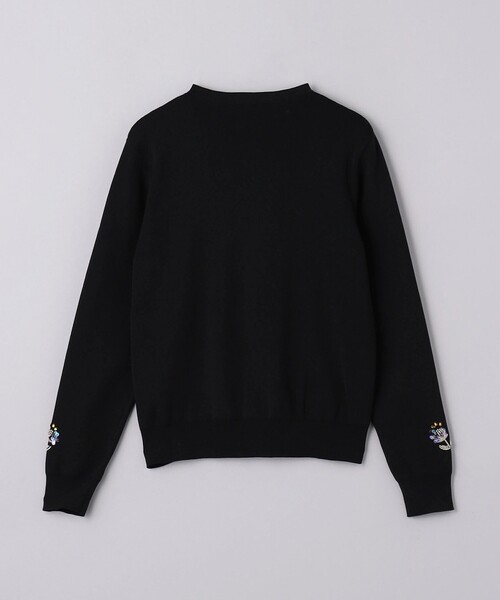 ユナイテッドアローズ　 カーディガン　フラワービジューカーディガン　ブラック UNITED ARROWS（ユナイテッドアローズ）の「フラワー ビジュー