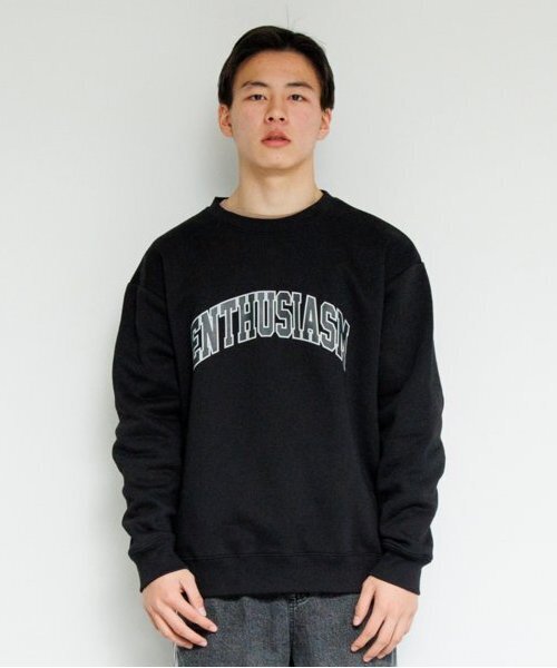 GLAZOS（グラソス）の「【大人向けサイズあり】【毛玉になりにくい】裏起毛・ブラックコレクション（スウェット・キッズ・チャコールグレー/ブラウン系その他/ブラック/マルチ/ダークグレー・S/M/L/LL）」の2枚目の写真