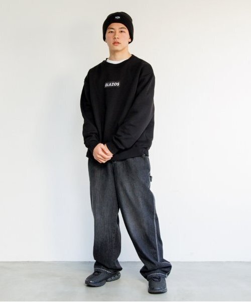 GLAZOS（グラソス）の「【大人向けサイズあり】【毛玉になりにくい】裏起毛・ブラックコレクション（スウェット・キッズ・チャコールグレー/ブラウン系その他/ブラック/マルチ/ダークグレー・S/M/L/LL）」の6枚目の写真