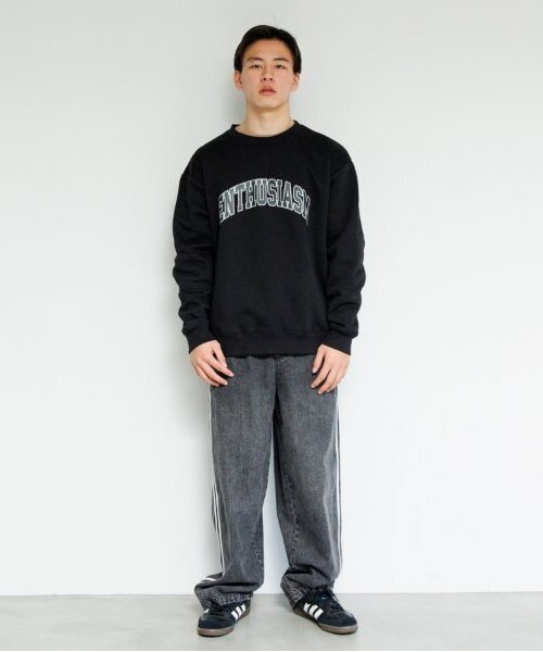 GLAZOS（グラソス）の「【大人向けサイズあり】【毛玉になりにくい】裏起毛・ブラックコレクション（スウェット・キッズ・チャコールグレー/ブラウン系その他/ブラック/マルチ/ダークグレー・S/M/L/LL）」の7枚目の写真