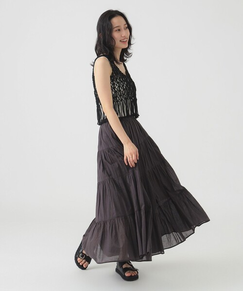 B:MING by BEAMS（ビーミングバイビームス）の「2WAY マクラメ ビスチェ（ベスト・レディース・ブルー系その他2/ブラック/ホワイト系その他5・ONE SIZE）」の4枚目の写真