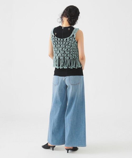 B:MING by BEAMS（ビーミングバイビームス）の「2WAY マクラメ ビスチェ（ベスト・レディース・ブルー系その他2/ブラック/ホワイト系その他5・ONE SIZE）」の10枚目の写真