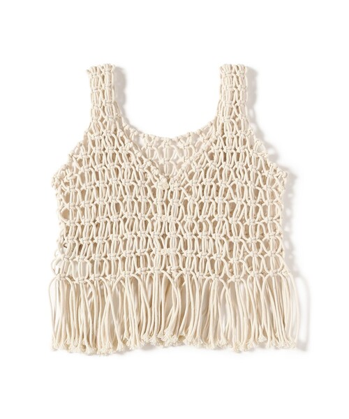 B:MING by BEAMS（ビーミングバイビームス）の「2WAY マクラメ ビスチェ（ベスト・レディース・ブルー系その他2/ブラック/ホワイト系その他5・ONE SIZE）」の12枚目の写真