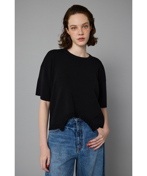 HeRIN.CYE（ヘリンドットサイ）の「Box silhouette tops　　ボックスシルエットトップス（ニット/セーター・レディース・ホワイト/レッド/ブラック・FREE）」の2枚目の写真