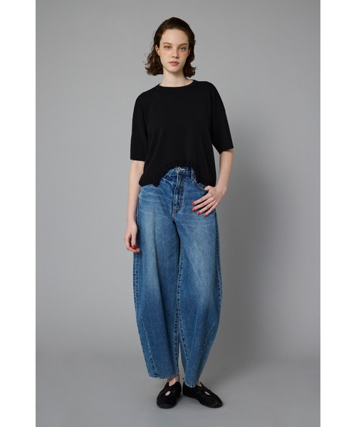 HeRIN.CYE（ヘリンドットサイ）の「Box silhouette tops　　ボックスシルエットトップス（ニット/セーター・レディース・ホワイト/レッド/ブラック・FREE）」の4枚目の写真