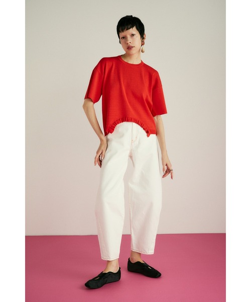 HeRIN.CYE（ヘリンドットサイ）の「Box silhouette tops　　ボックスシルエットトップス（ニット/セーター・レディース・ホワイト/レッド/ブラック・FREE）」の7枚目の写真