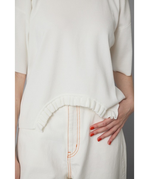 HeRIN.CYE（ヘリンドットサイ）の「Box silhouette tops　　ボックスシルエットトップス（ニット/セーター・レディース・ホワイト/レッド/ブラック・FREE）」の19枚目の写真