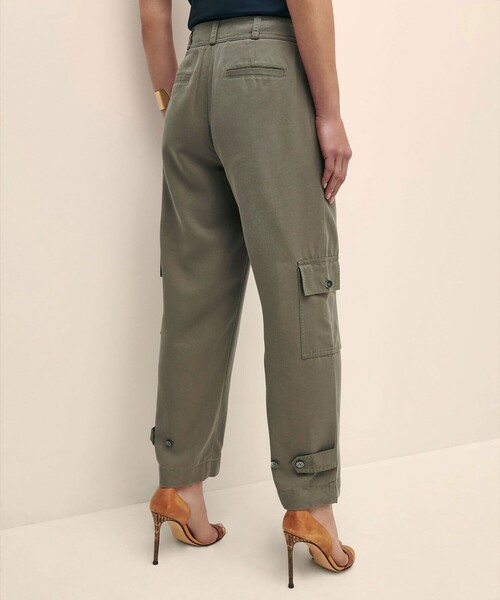 ブルックスブラザーズ（Brooks Brothers）/リヨセル クロップド ソフトカーゴパンツ セール】リヨセル クロップド ソフトカーゴパンツ（カーゴパンツ