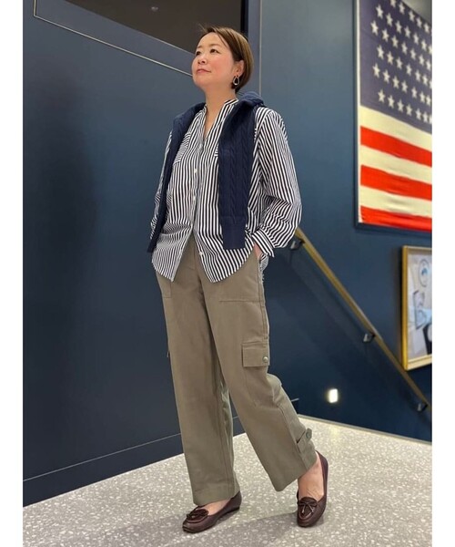 セール】リヨセル クロップド ソフトカーゴパンツ（カーゴパンツ