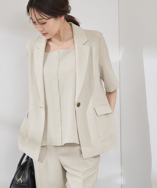 ROPE' PICNIC（ロペピクニック）の「【吸水速乾・防シワ】エフォートレスリラックスビスチェ（キャミソール・レディース・ベージュ/チャコールグレー/ライトグレー・38）」の13枚目の写真