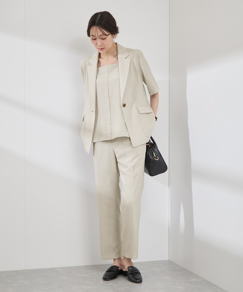 ROPE' PICNIC（ロペピクニック）の「【吸水速乾・防シワ】エフォートレスリラックスビスチェ（キャミソール・レディース・ベージュ/チャコールグレー/ライトグレー・38）」の21枚目の写真