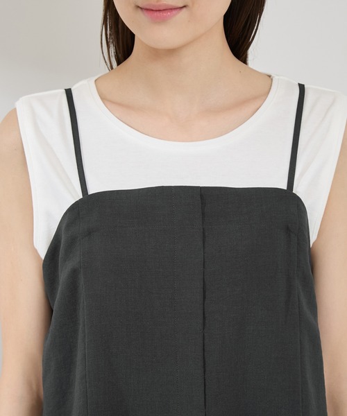 ROPE' PICNIC（ロペピクニック）の「【吸水速乾・防シワ】エフォートレスリラックスビスチェ（キャミソール・レディース・ベージュ/チャコールグレー/ライトグレー・38）」の17枚目の写真