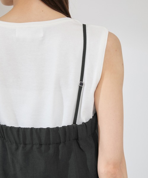 ROPE' PICNIC（ロペピクニック）の「【吸水速乾・防シワ】エフォートレスリラックスビスチェ（キャミソール・レディース・ベージュ/チャコールグレー/ライトグレー・38）」の18枚目の写真