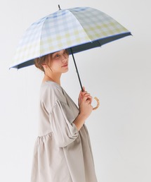macocca（マコッカ）の「完全遮光 UVカット100% 日傘 晴雨兼用 ショート傘 デザインシリーズ チェック ボーダー（長傘）」