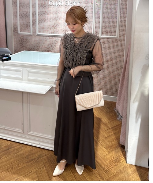 Cupid Heart(キューピッドハート)の「【Cupid Heart】結婚式用!3wayセットドレス(ドレス・レディース・ブラウン/ブラック/グレー/ネイビー/カーキ・MEDIUM/LARGE/SMALL)」の14枚目の写真