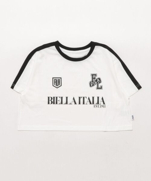 FILA(フィラ)の「【FILA/フィラ】キッズ短丈Tシャツ ダンス(Tシャツ/カットソー・キッズ・ブラック/ホワイト/ピンク・130/140/150/160)」の2枚目の写真